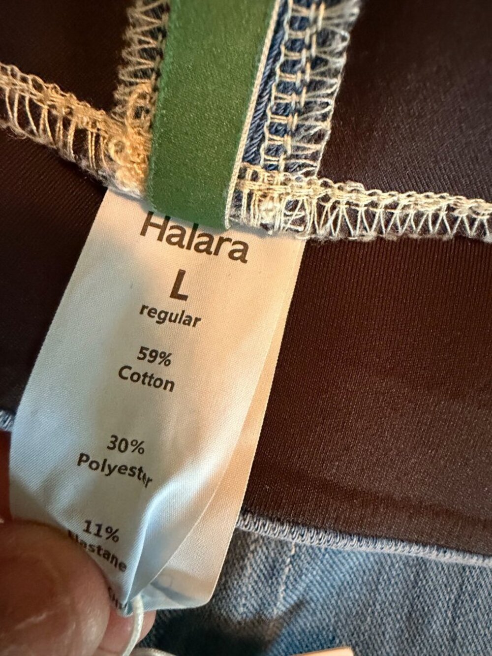 Halara L Light Blue Womens Wide-Leg Denim Pants Size L Cotton-Blend Light Blue C - Picture 6 of 11